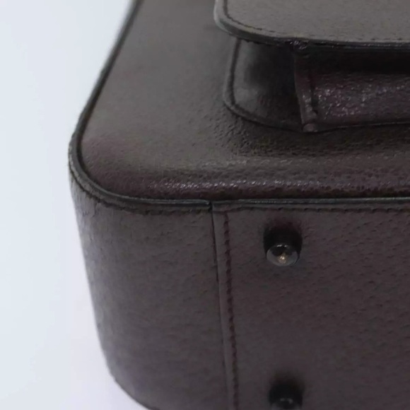 GUCCI Hand Bag Leather Brown Tote D-ring Handle VINTAGE NOUGHTIES GREAT COND! - Picture 9 of 11